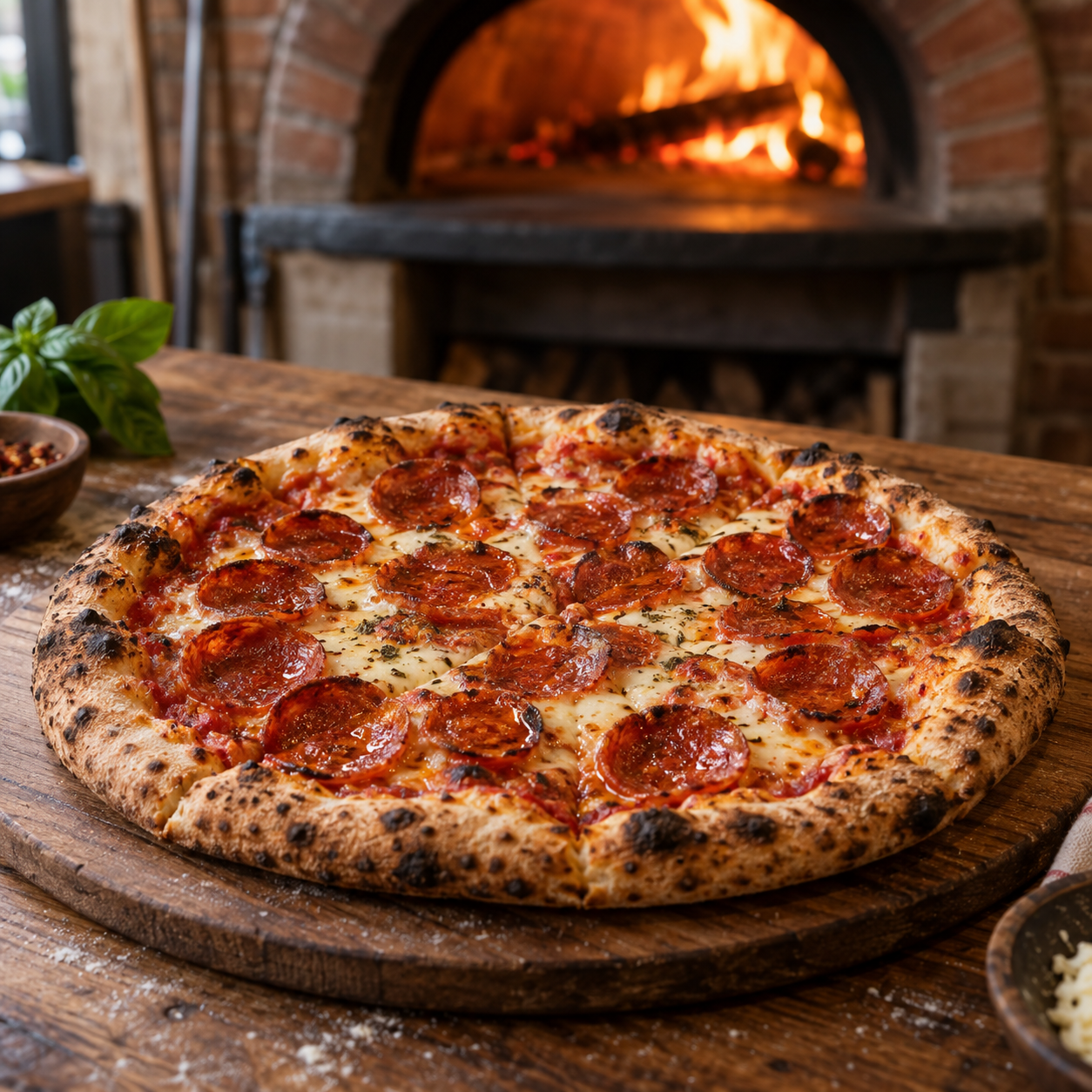 Illustrative pizza photo, not an actual restaurant